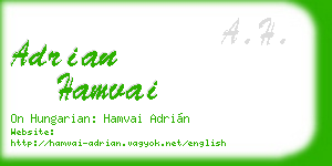 adrian hamvai business card